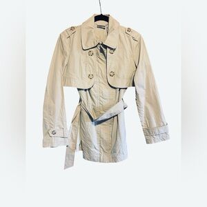 Chico's Light Beige Belted Trench Coat